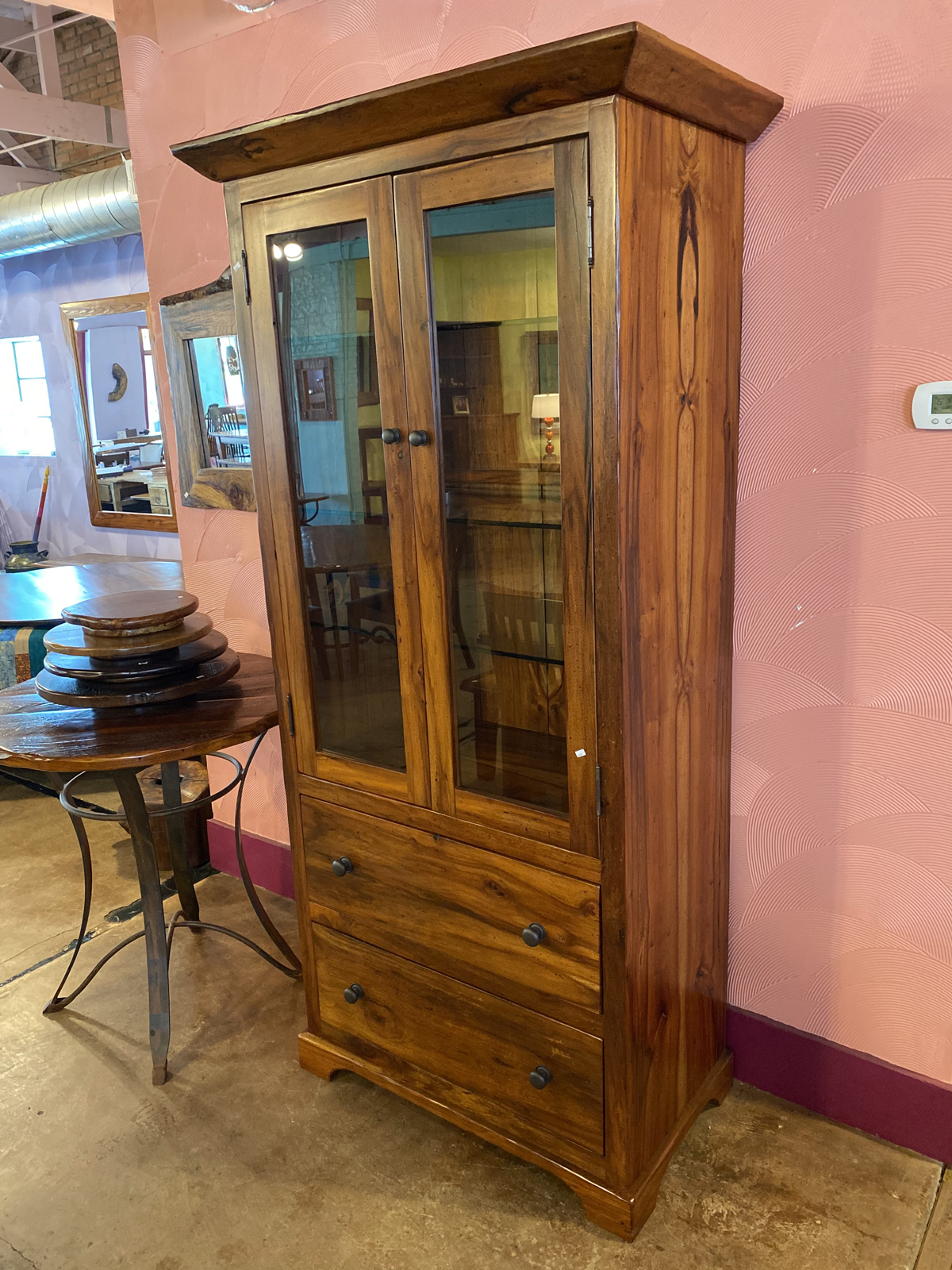 Custom made in Texas credenza with bottom filing cabinets.