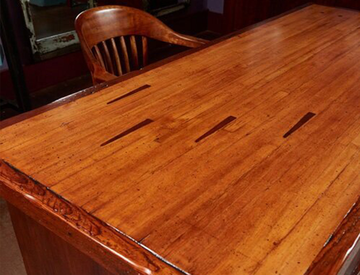 bowling-alley-desk-custom-executive-desk - Live Edge Office furniture