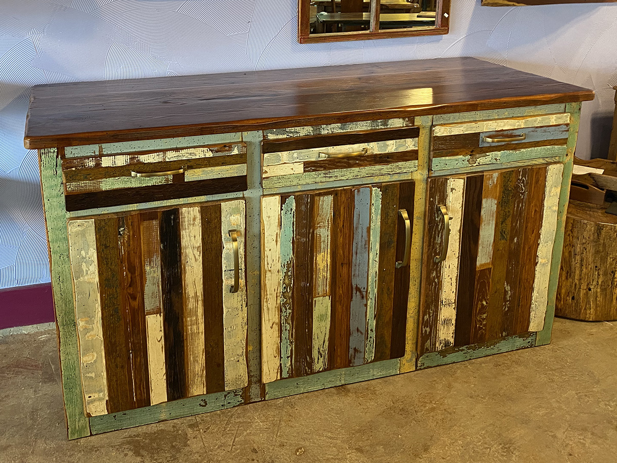 Hand Crafted Custom cabinet by Hawkins FurniturePecan Crotch Piece Coffee Table on Stump - Living Room Furniture