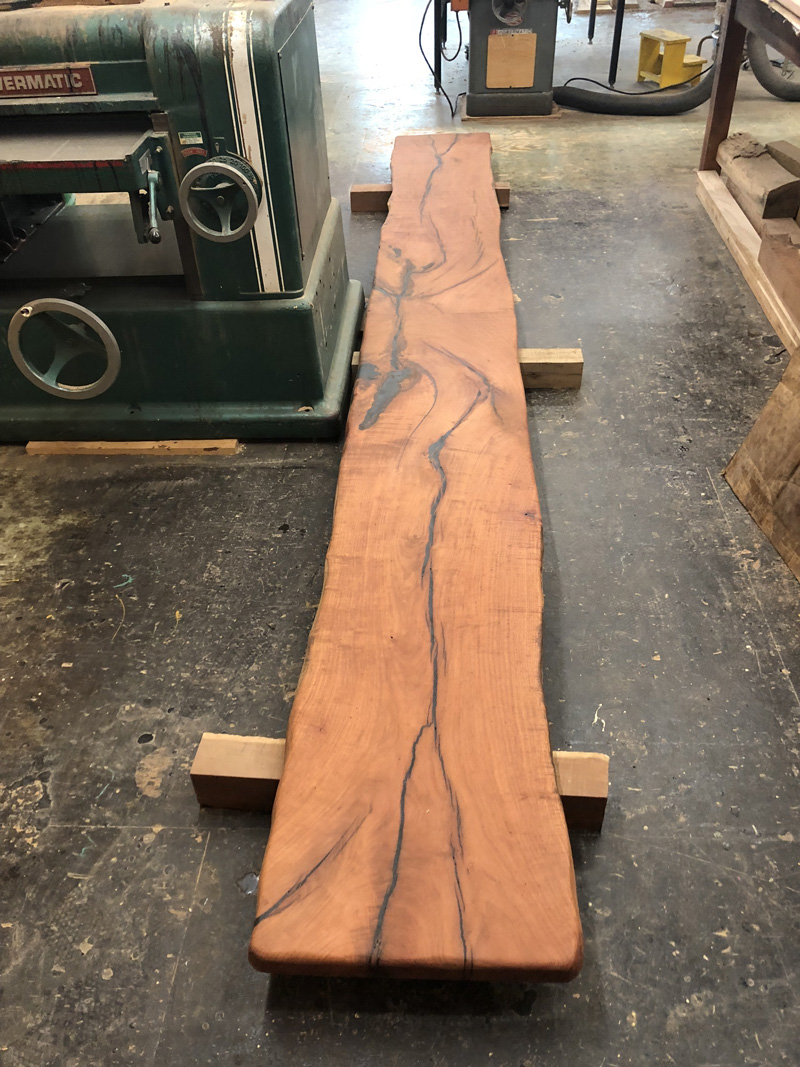 20-foot Live Edge Mesquite Bar Top